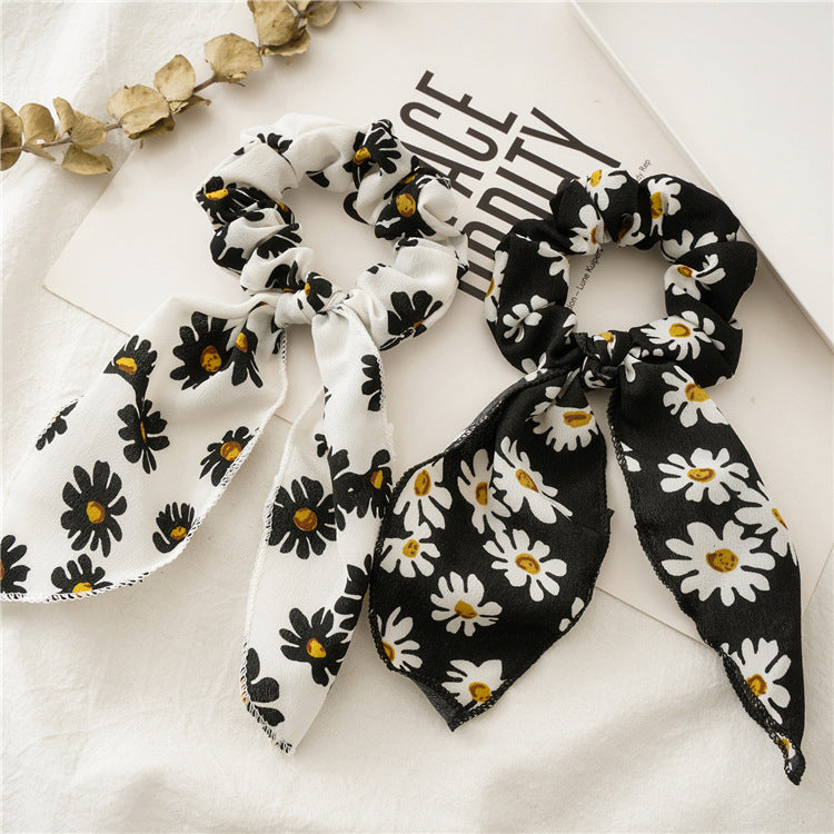Wholesale 12pcs Spring Daisy Vintage Bow Hair Scrunchies ACC-HS-SanTai015