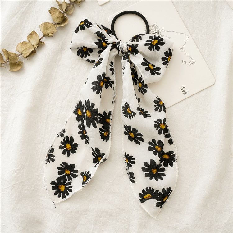Wholesale 12pcs Spring Daisy Vintage Bow Hair Scrunchies ACC-HS-SanTai015
