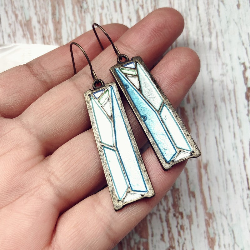 Wholesale  creative colorful mosaic earrings