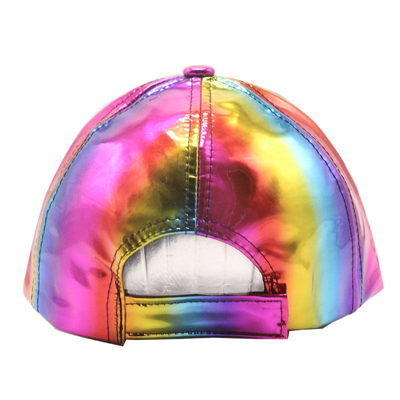 Wholesale Colorful Patent Leather Curved Brim Baseball Cap Hat ACC-HT-JianZhong001