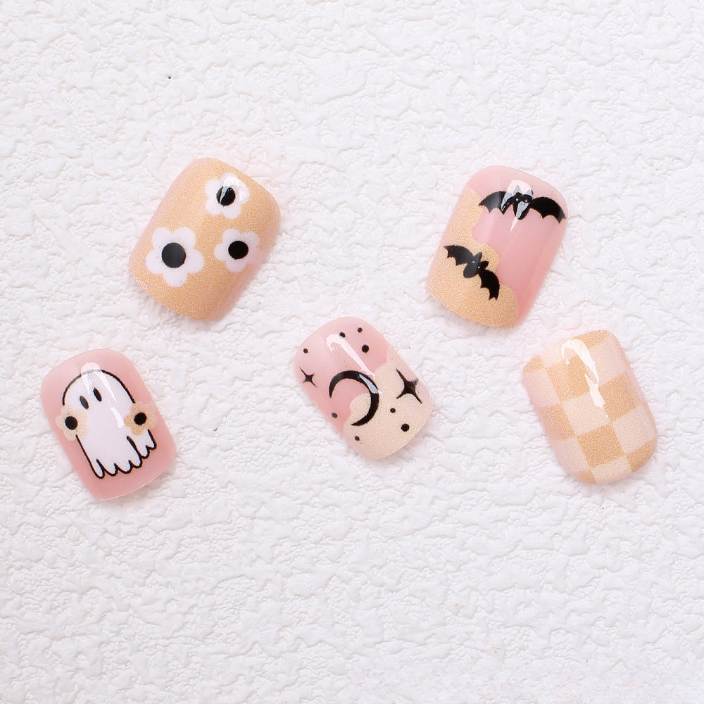 Wholesale Halloween 24 Pieces/box Press-on Nails Kits Nail Stickers ACC-NS-XingNai017