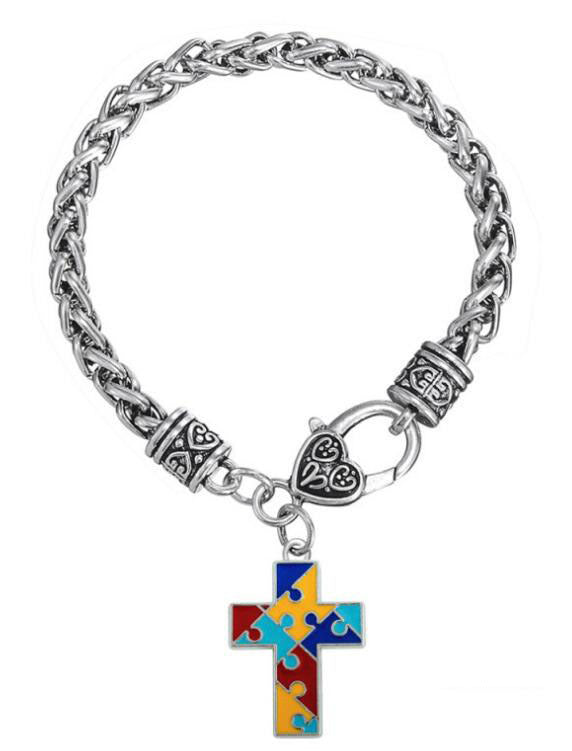 Wholesale Geometric Jigsaw Alloy Plated Bracelet ACC-BT-Houh003