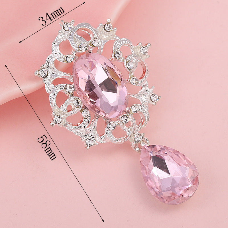 Wholesale  Diamond Pearl Flower Sun God flower brooch gem pendant