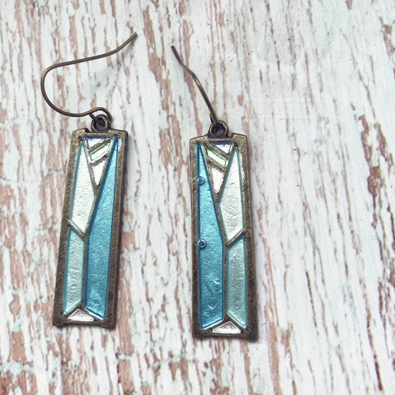 Wholesale  creative colorful mosaic earrings