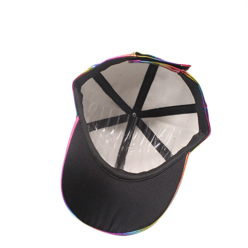 Wholesale Colorful Patent Leather Curved Brim Baseball Cap Hat ACC-HT-JianZhong001