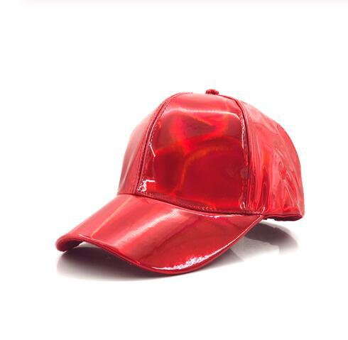 Wholesale Colorful Patent Leather Curved Brim Baseball Cap Hat ACC-HT-JianZhong001
