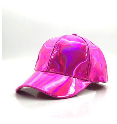 Wholesale Colorful Patent Leather Curved Brim Baseball Cap Hat ACC-HT-JianZhong001