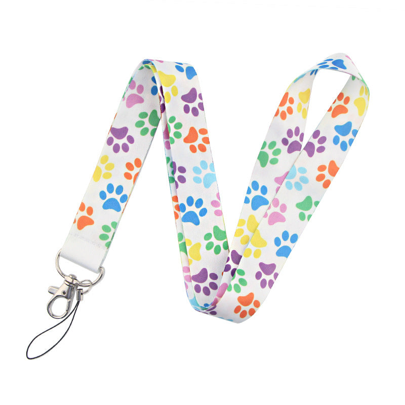 Wholesale Dog Paw Cartoon Polyester Lanyard Keychain ACC-KC-QTQS005