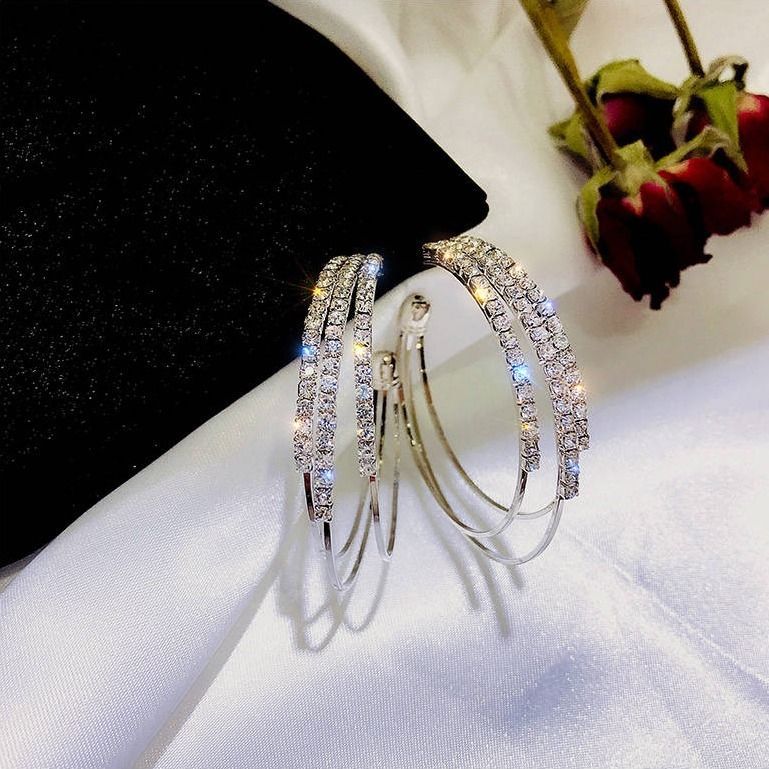 Wholesale Full Diamond Tassel Earrings Long Earrings Statemente Earrings ACC-ES-Yinhe002