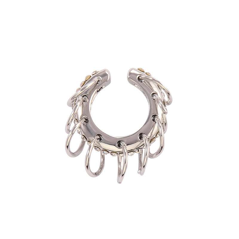 Wholesale Geometric metal multi-hoop mini earrings