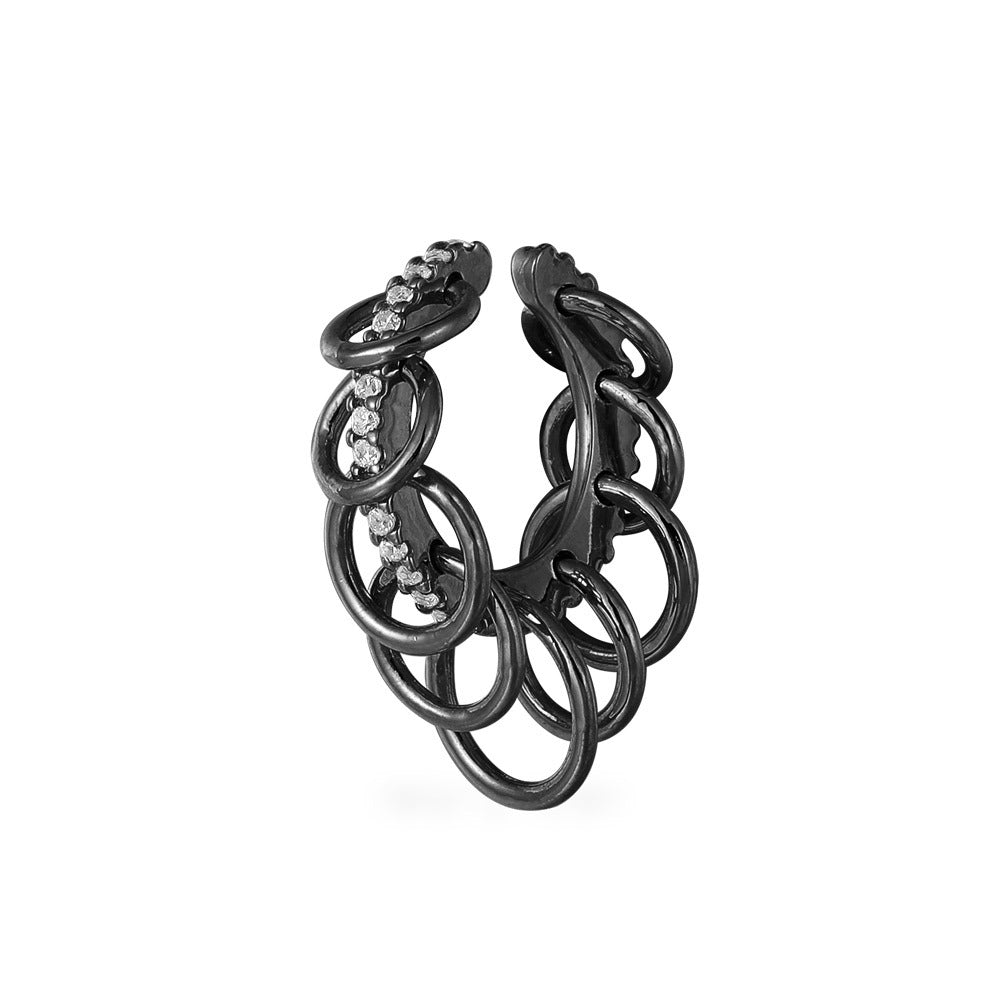 Wholesale Geometric metal multi-hoop mini earrings