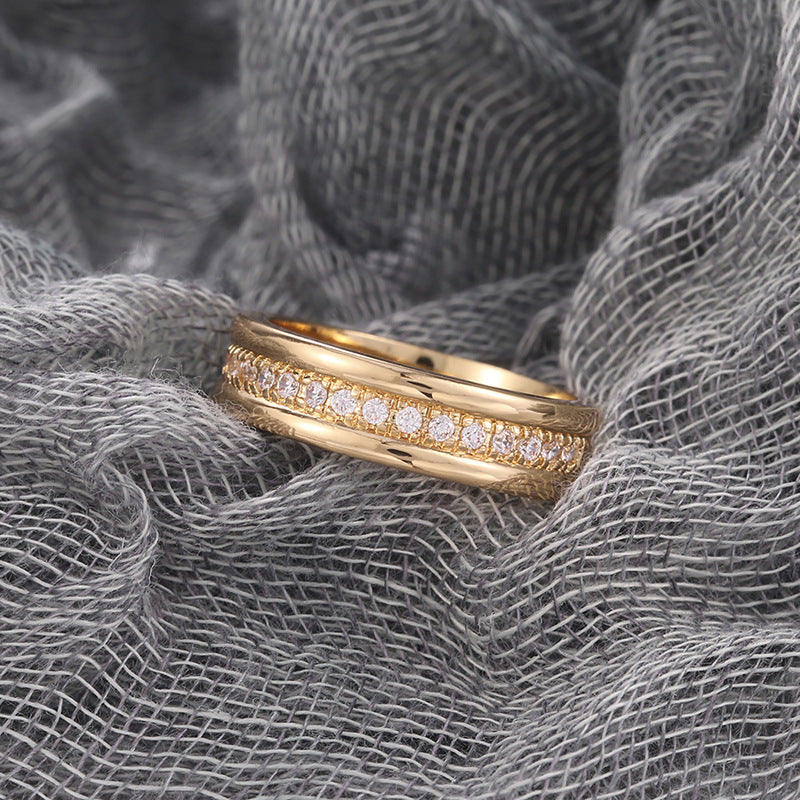 Wholesale Gold Geometric Ring Copper Jewelry Accessory for Women Everyday Wear