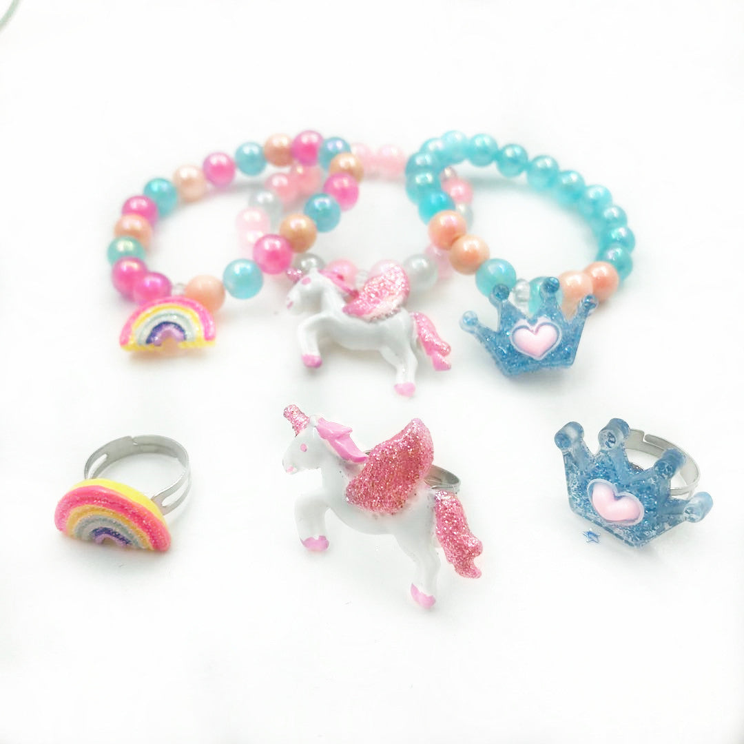 Wholesale Unicorn Beaded Colorful  Bracelet