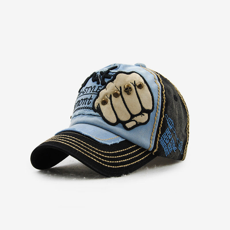 Wholesale Fist Baseball Cap Letter Rivet Hat Casual Peaked Cap ACC-HT-YangGuan004