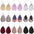 Wholesale  Double-layer Teardrop-shaped PU Leather Earrings suit American Flag Independence Day Earrings