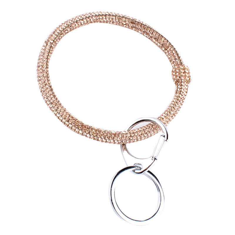 Wholesale Rhinestone Leopard Print Key Ring - Fashion Accessory for Everyday Carry