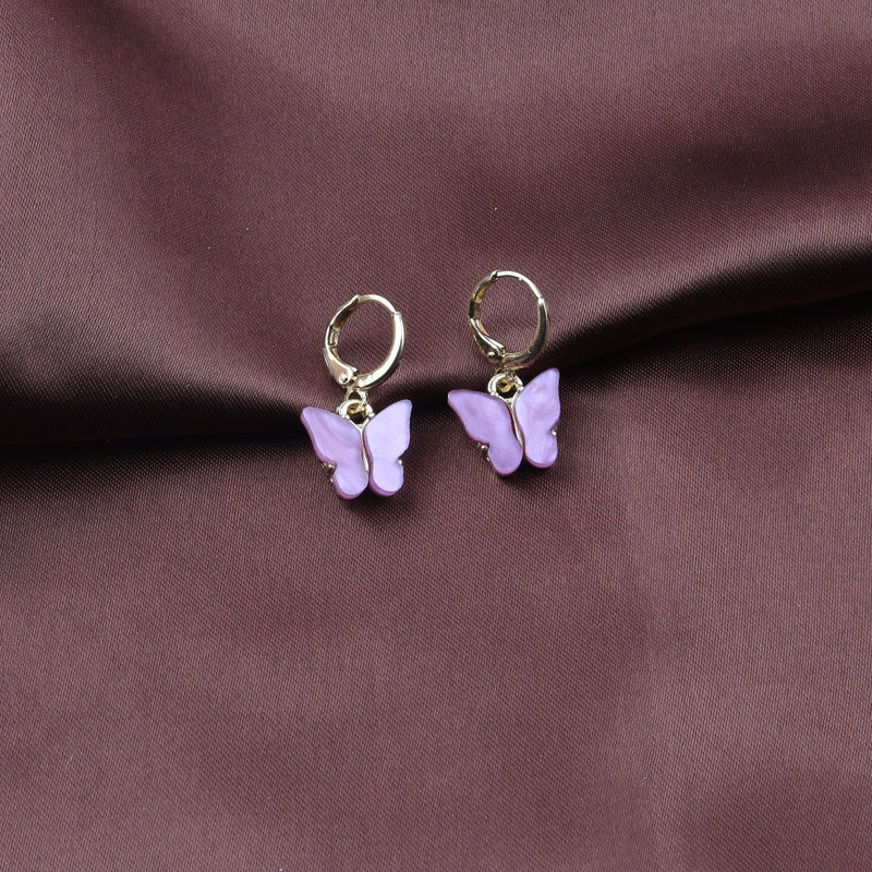 Wholesale Colorful Acrylic Butterfly Earrings ACC-ES-CMi021