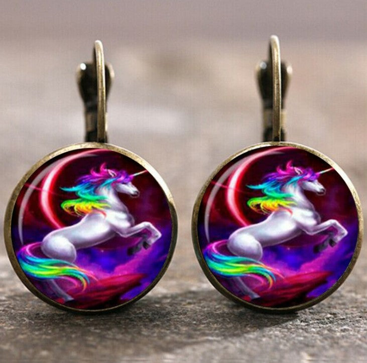 Wholesale Retro Moon Angel Alloy Earrings Boutique Resale