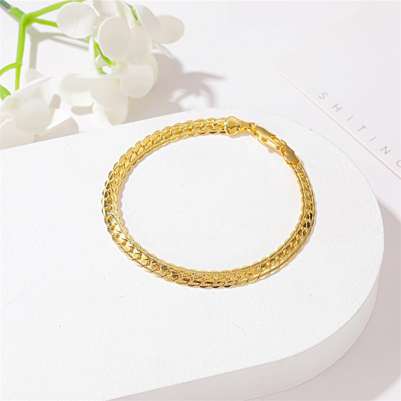 Wholesale Embossed Chain Men's Bracelet Twist Chain ACC-BT-meih003