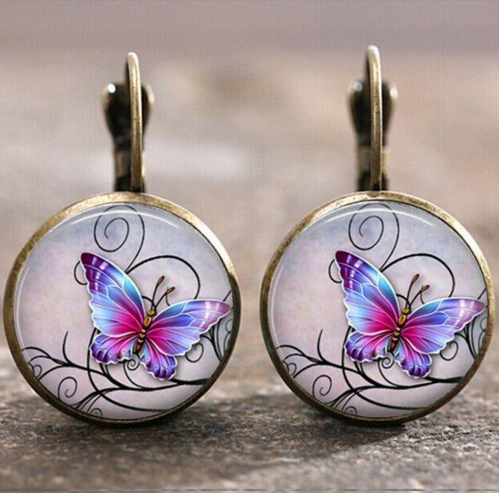 Wholesale Retro Moon Angel Alloy Earrings Boutique Resale