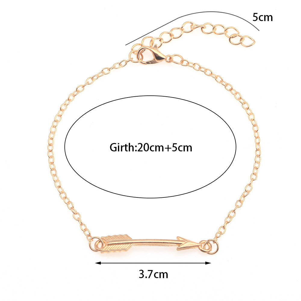 Wholesale Alloy Arrow Pendant Bracelet