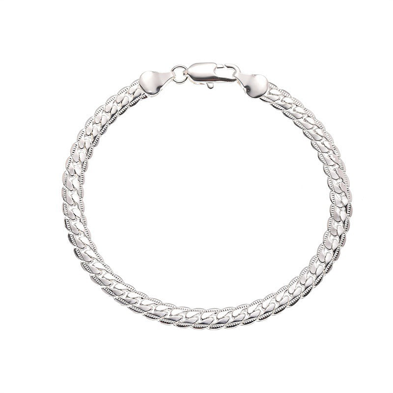 Wholesale Embossed Chain Men's Bracelet Twist Chain ACC-BT-meih003