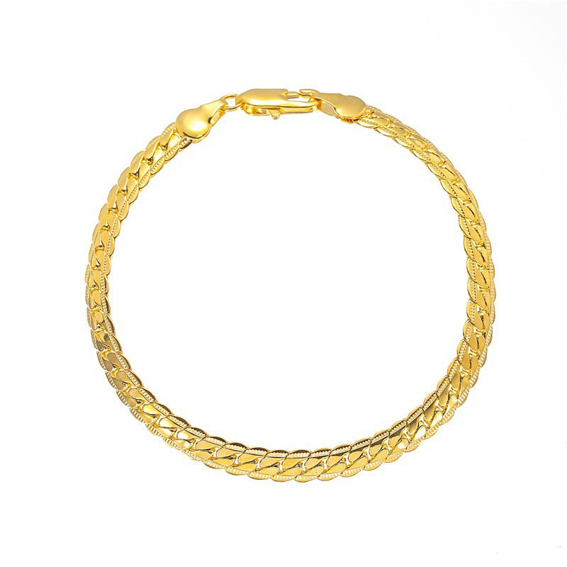 Wholesale Embossed Chain Men's Bracelet Twist Chain ACC-BT-meih003