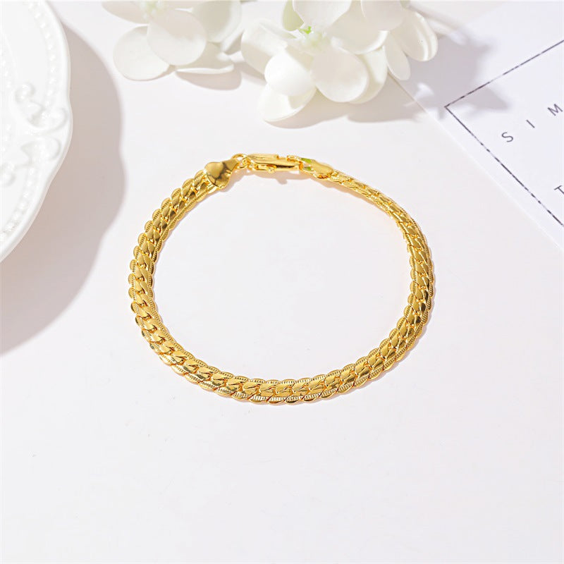 Wholesale Embossed Chain Men's Bracelet Twist Chain ACC-BT-meih003