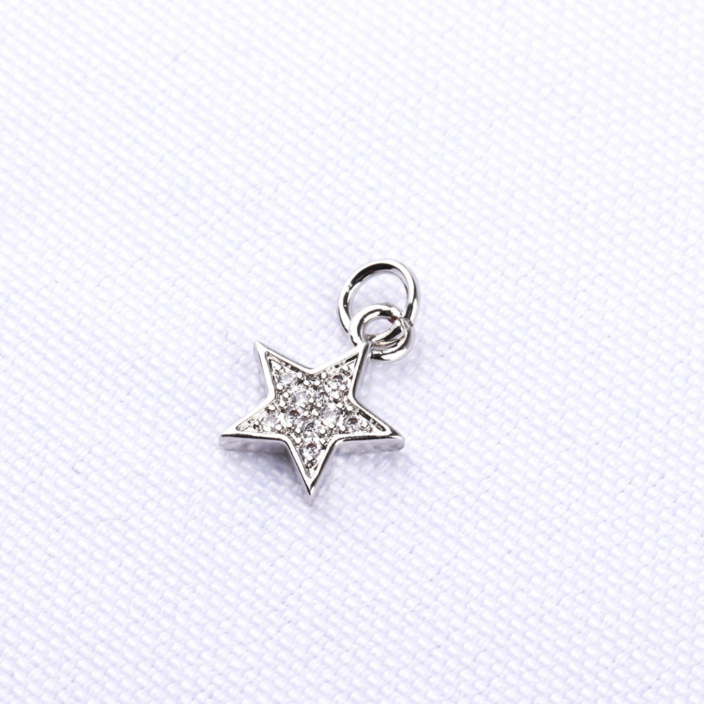 Wholesale Five-pointed star elephant zircon plated necklace