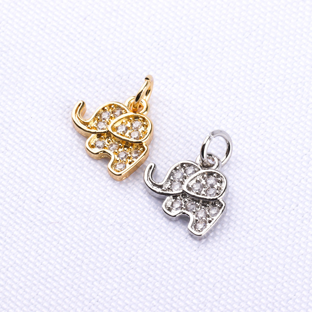 Wholesale Five-pointed star elephant zircon plated necklace