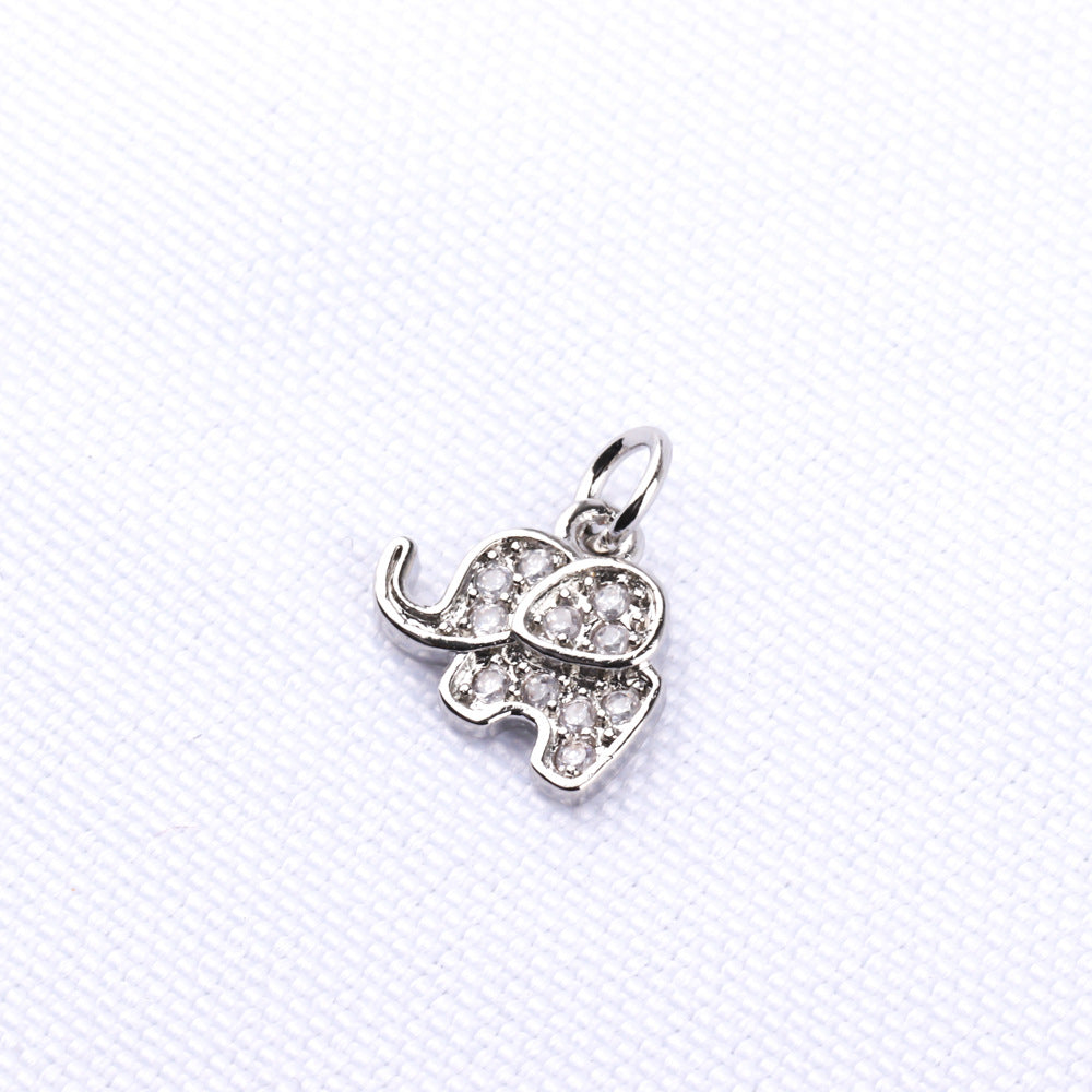 Wholesale Five-pointed star elephant zircon plated necklace