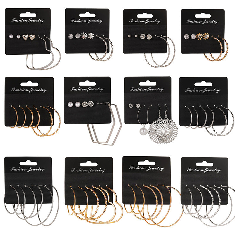 Wholesale Alloy Geometric Earring Set ACC-ES-QW009