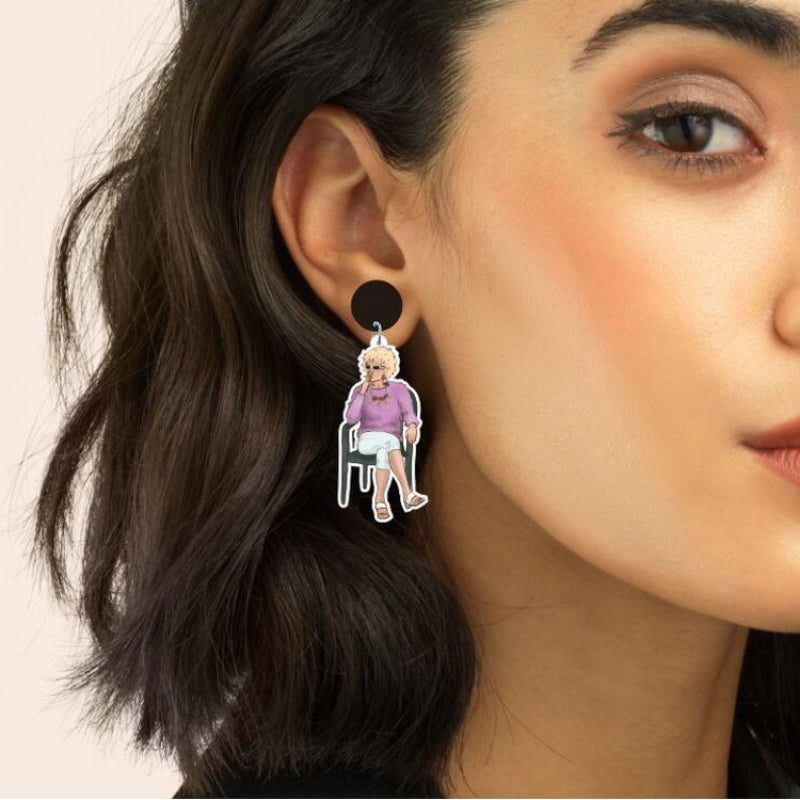 Wholesale Gothic Smoking Chair Acrylic Earrings ACC-ES-XP017