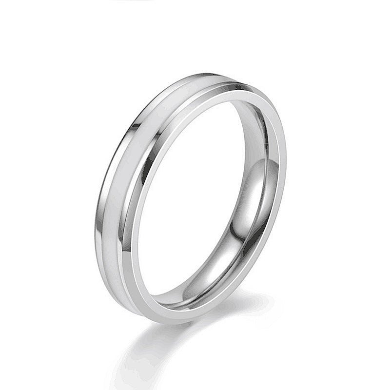 Wholesale Drop Oil Ring Fashion Stainless Steel Couple Ring