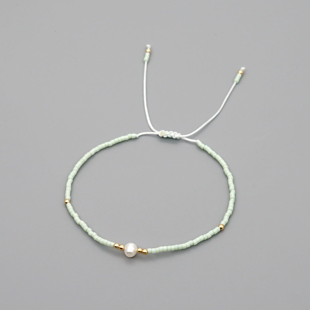 Wholesale Boho Style Natural Freshwater Pearl Bracelet Rice Beads Bracelet Bohemian ACC-BT-GWL002