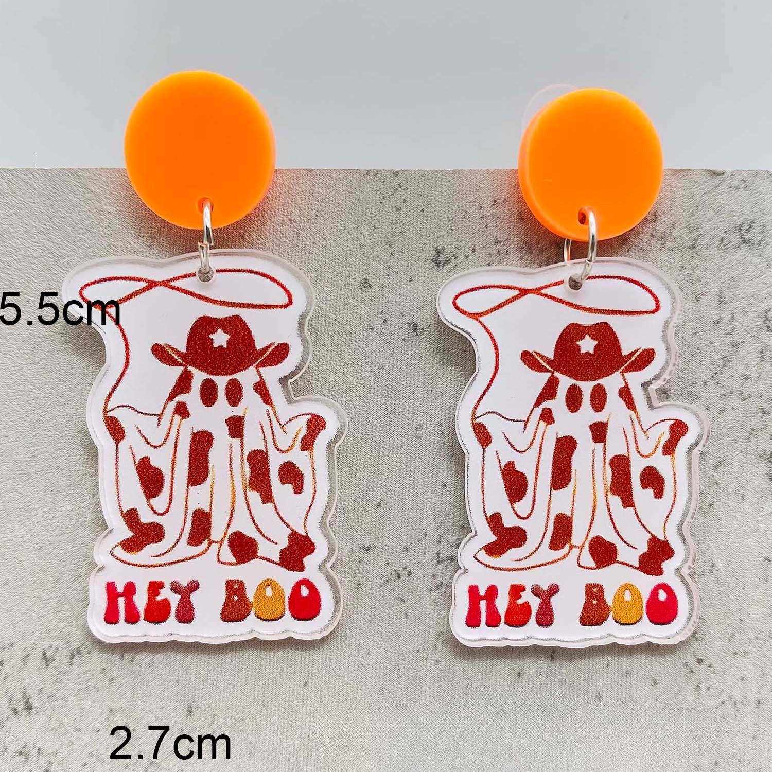 Wholesale Halloween Western Style Cowboy Ghost Acrylic Earrings ACC-ES-ChenY021