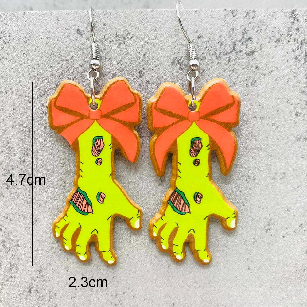 Wholesale Christmas Snowflake Elk Bell Christmas Dwarf Acrylic Earrings ACC-ES-ChenY085