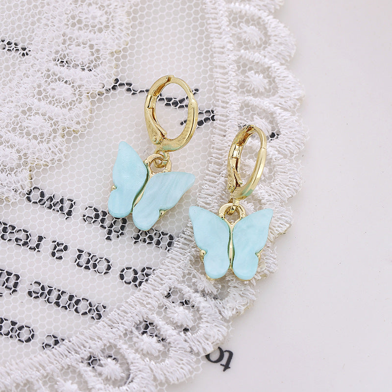 Wholesale Colorful Acrylic Butterfly Earrings ACC-ES-CMi021