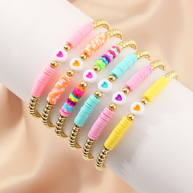 Wholesale Bohemian Style Color Soft Ceramic Bracelet