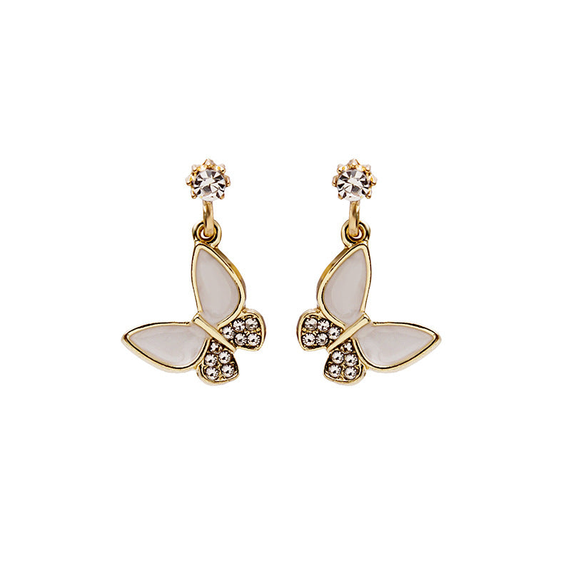 Wholesale Shell Butterfly 925 Silver Needle Alloy Earrings ACC-ES-MDD010