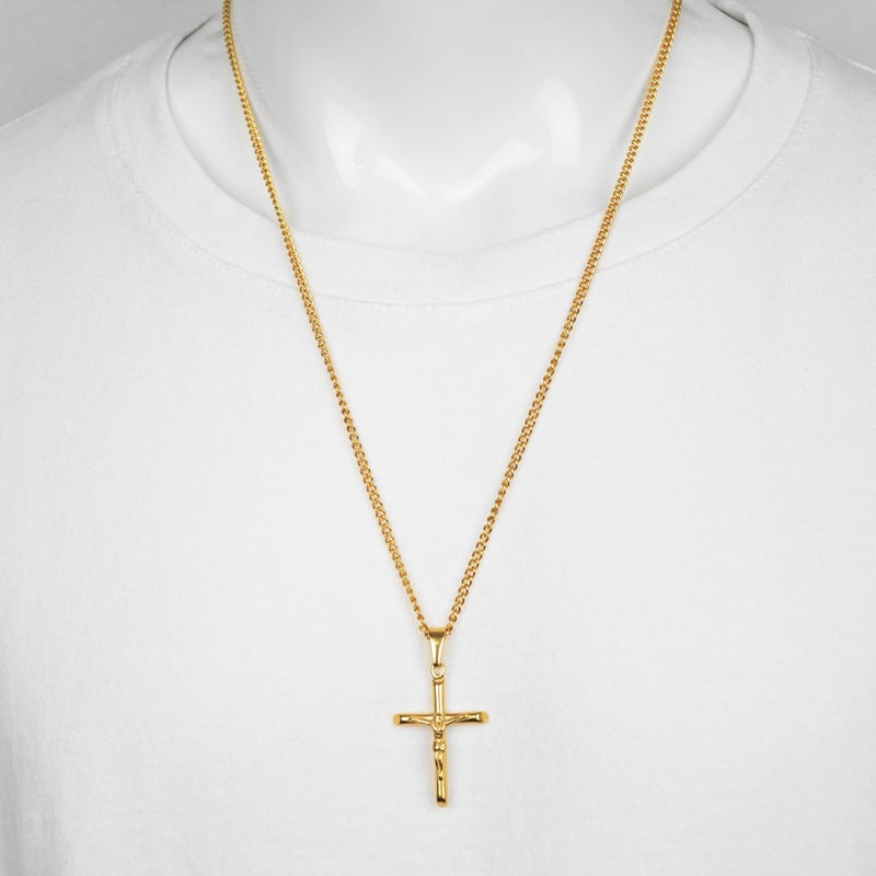 Wholesale Hip Hop Cylinder Cross Necklace