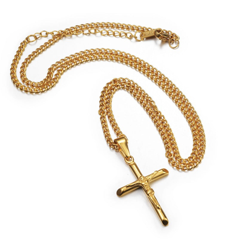 Wholesale Hip Hop Cylinder Cross Necklace