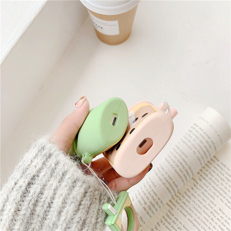 Wholesale 3D Pearl Milk Tea Cup Soft Silicone Wireless Bluetooth Headphone Cover Earphone Case ACC-EPC-CXM001