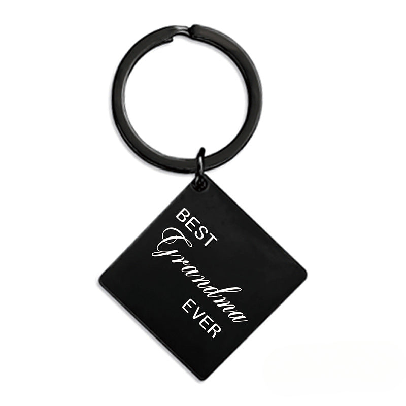 Wholesale Mother's Day Gift Metal Square Keychain ACC-KC-Ganggu008