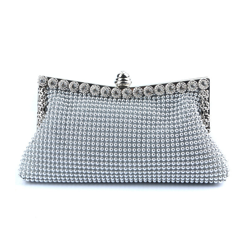 Wholesale Aluminum Beads Evening Bag Aluminum Sheet Evening Clutch Bag Rhinestones Handbag ACC-HB-LaiShi002