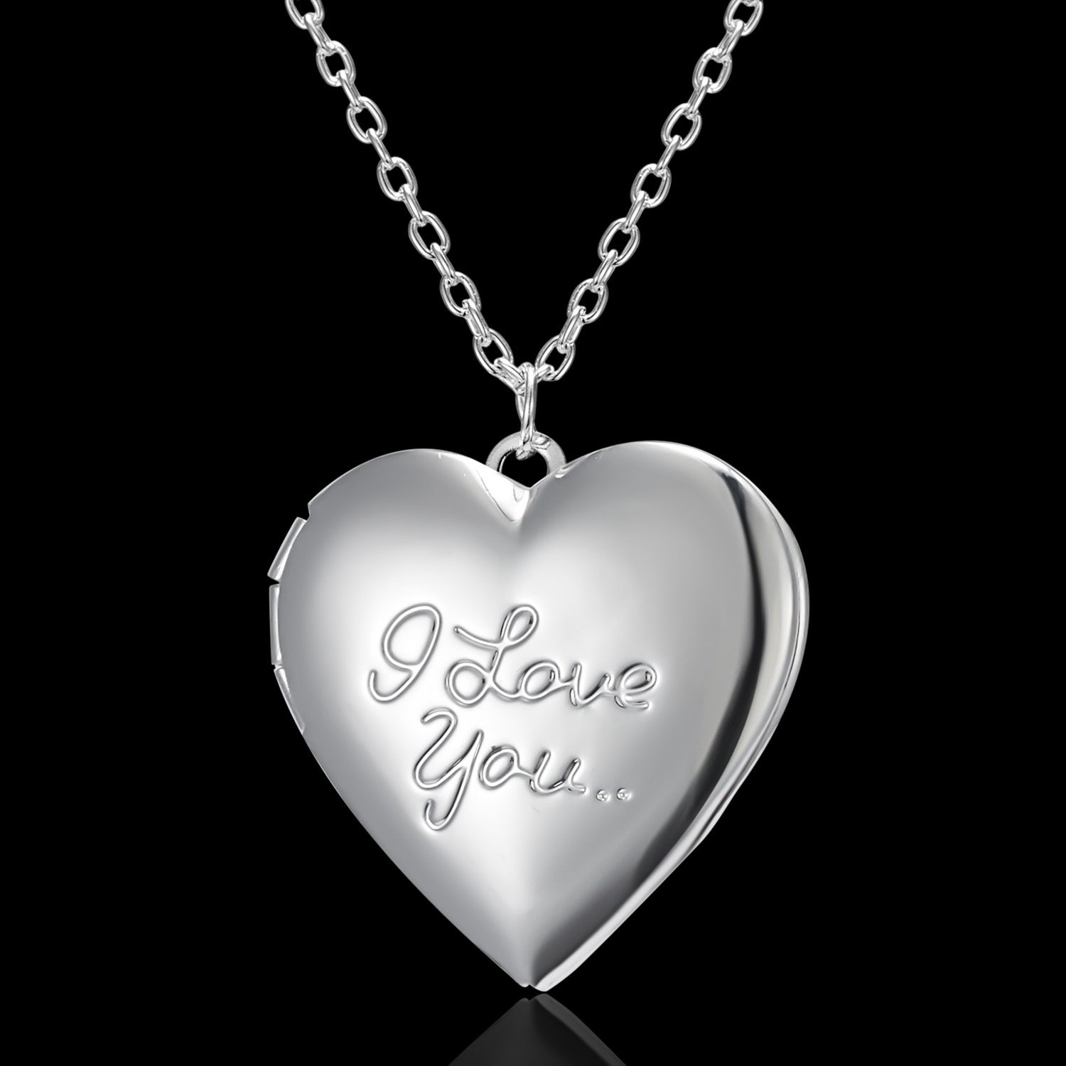 Wholesale carved love heart open photo frame  photo pendant necklace