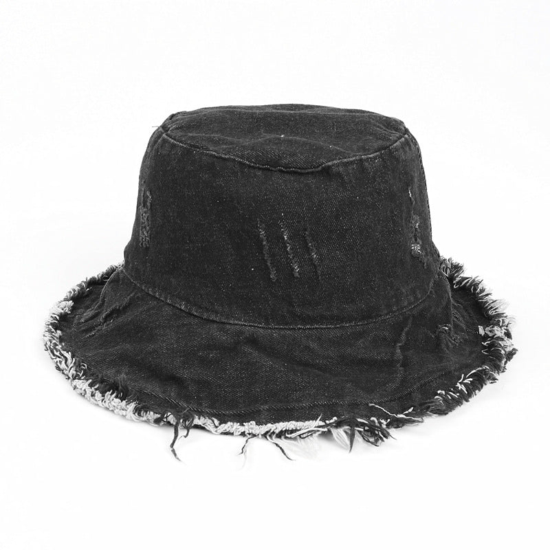 Wholesale  Vintage Washed Denim Fisherman Hat Bucket Hat