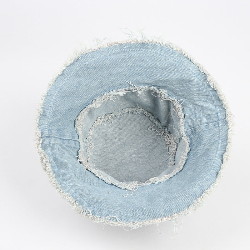 Wholesale  Vintage Washed Denim Fisherman Hat Bucket Hat