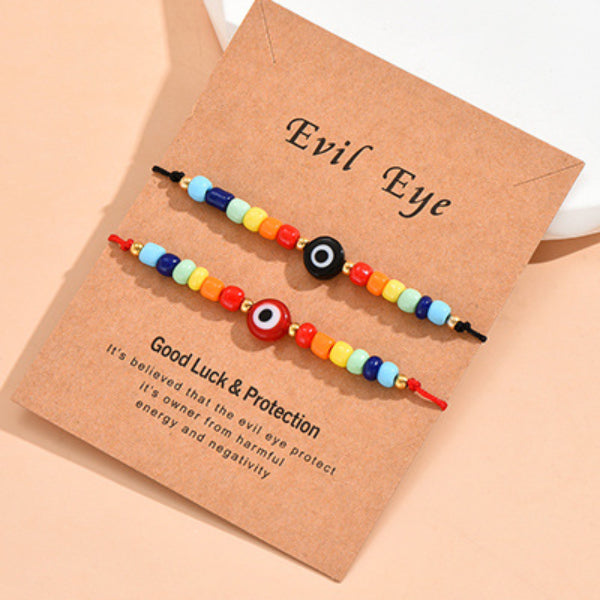 Wholesale Boho Ethnic Style Handmade Beaded Devil Eye Beaded Bracelet Bohemian ACC-BT-Yeb004