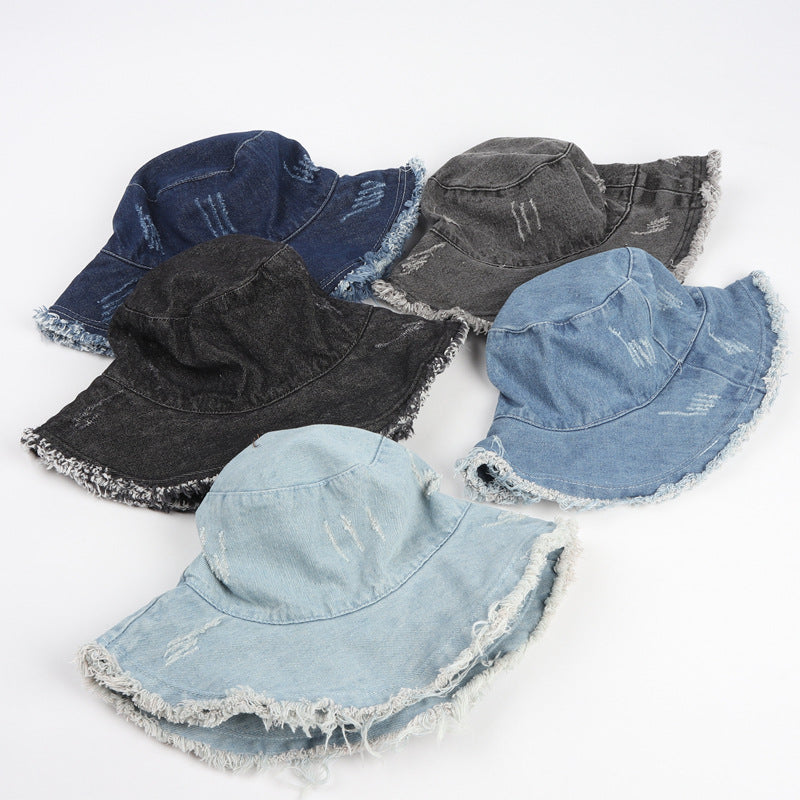 Wholesale Vintage Washed Denim Bucket Hat ACC-HT-LueLan013
